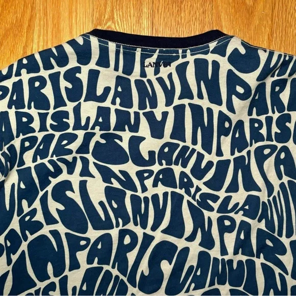 SOLD - LANVIN Paris Psychedelic Logo Runway Tshirt - Picture 3 of 7